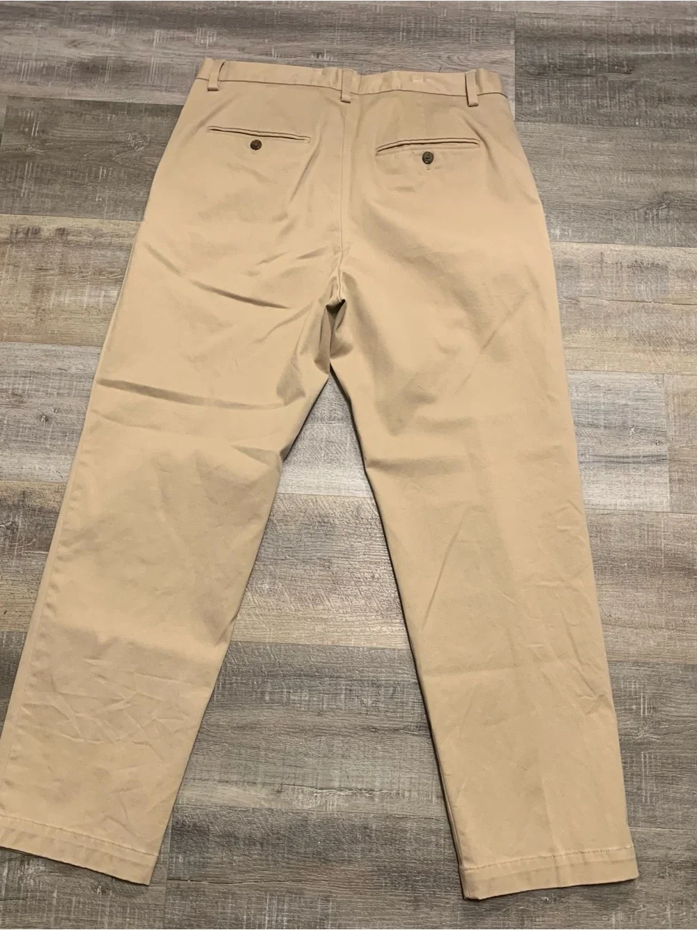 BR Banana Republic Performance Pleated Chino Khaki Pants Mens 32 x 30 Golf Work